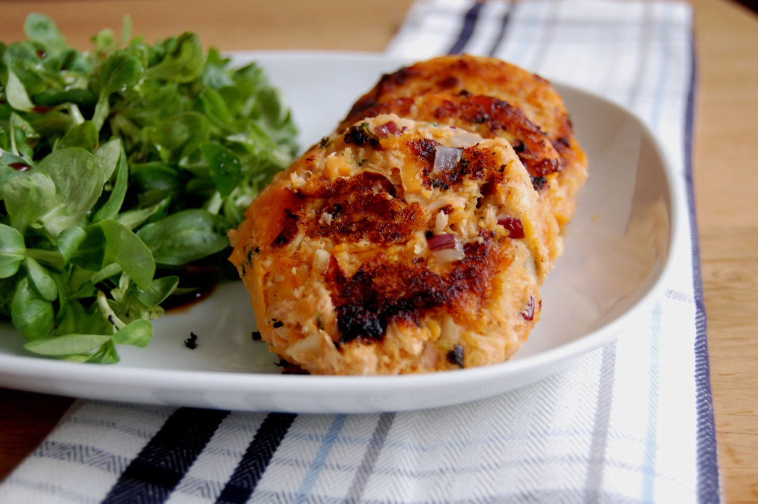 zoete aardappel zalmkoekjes