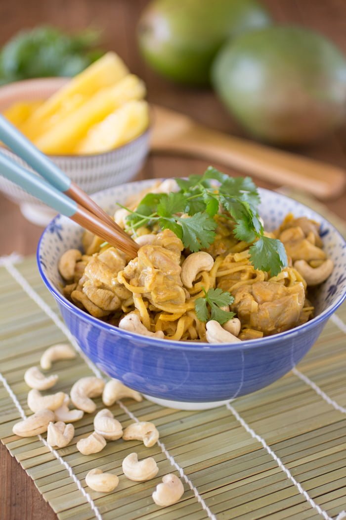 Thaise noodlecurry met kip