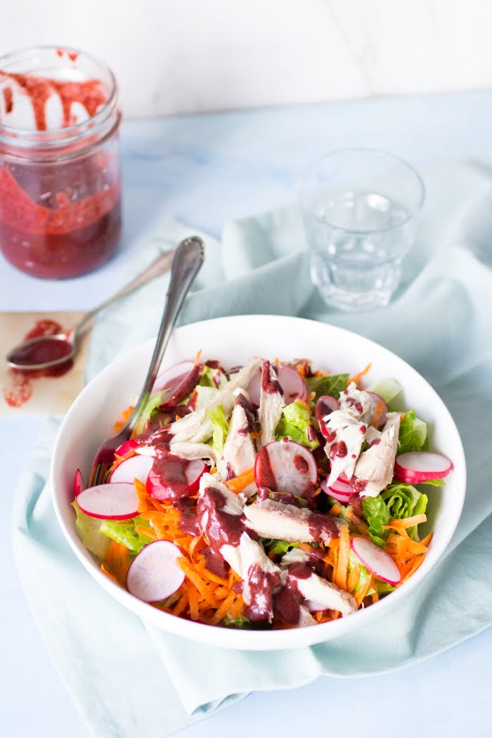 Makreelsalade met Blauwe Bes Balsamico Vinaigrette