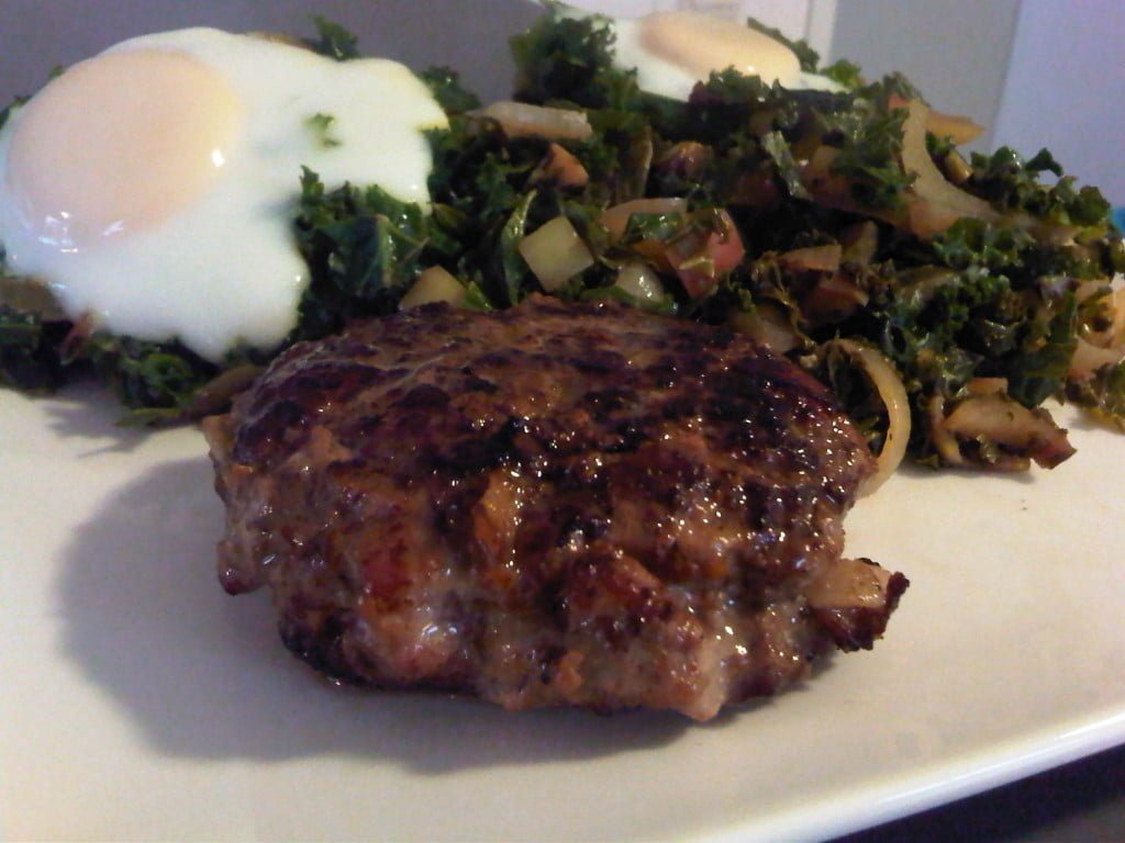 hamburgers met spek en appel