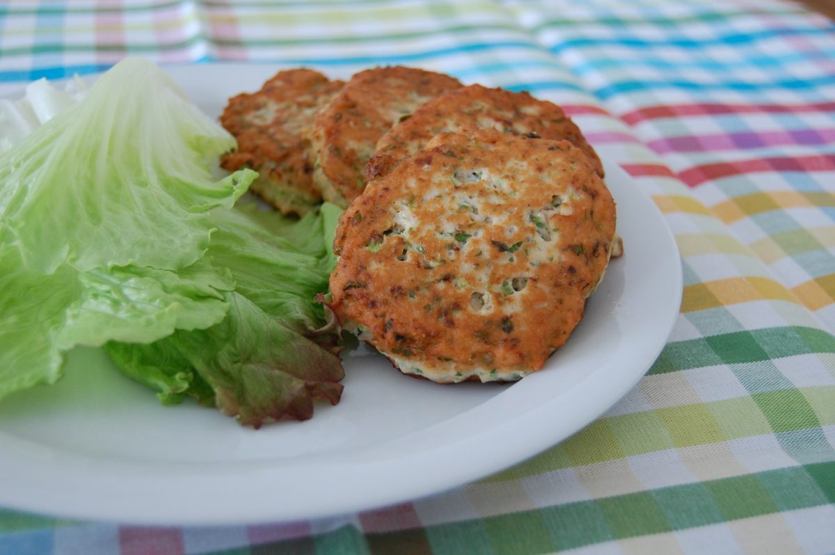 zalmburgers met selderij
