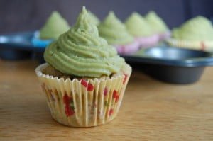 Vanillemuffins met Matcha frosting