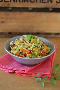 Spruitjessalade met granaatappel