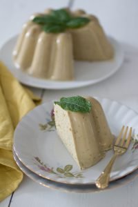 Groene pudding met appel, matcha en munt