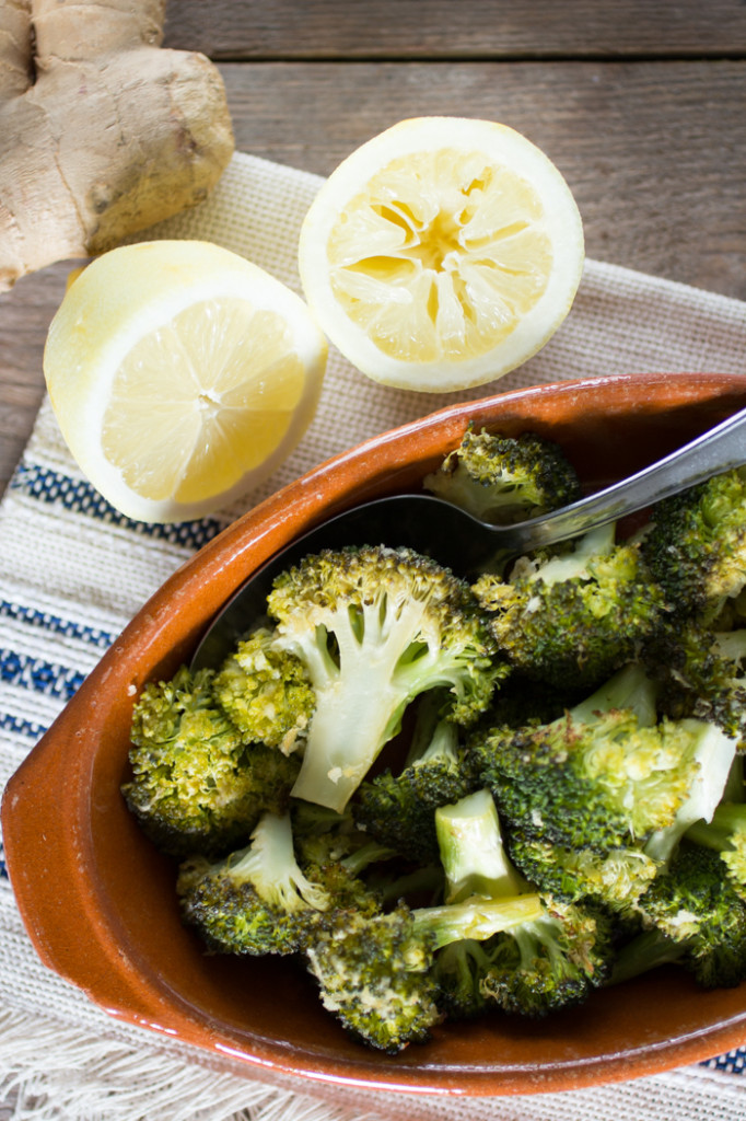 Geroosterde broccoli met citroen en gember-2