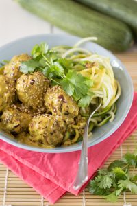 Kalkoengehaktballen met courgette spaghetti