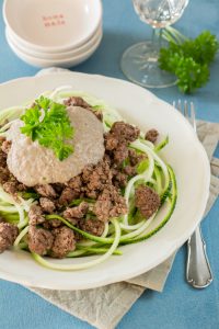 Paleo Pasta met Champignonroomsaus