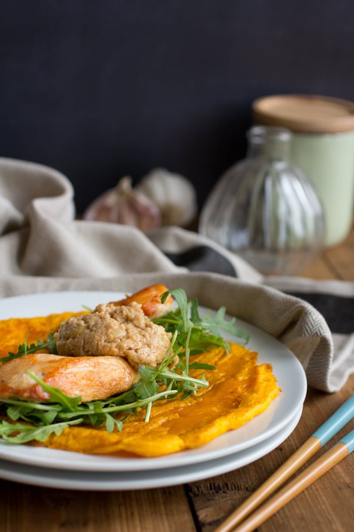 Pompoenwraps met Kipsaté