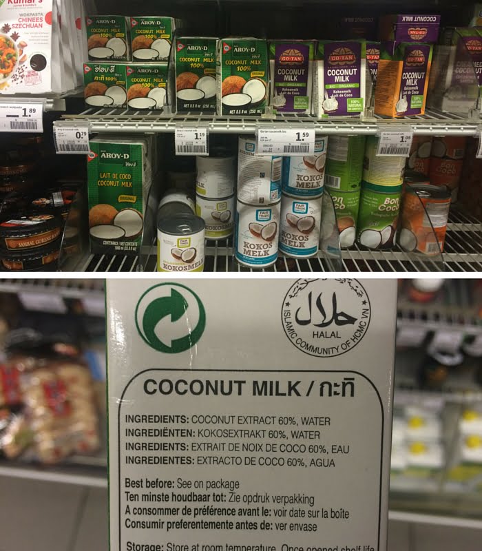 Kokosmelk supermarkt