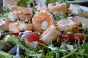Garnalen Nectarine Salade