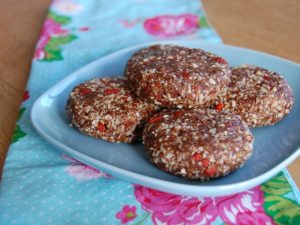 Rauwe Goji-Kaneelkoekjes
