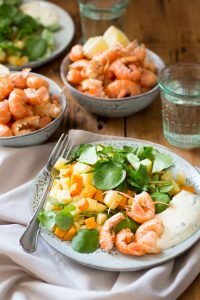 Langoustinestaartjes met Knoflook-Citroen Mayonaise