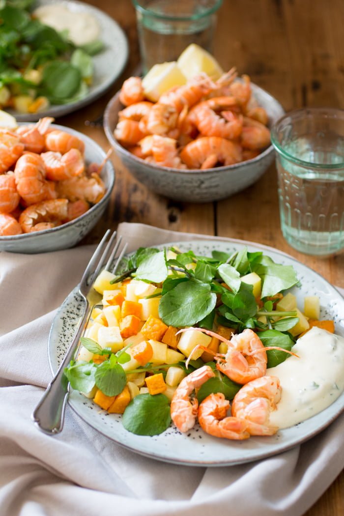 Langoustinestaartjes met Knoflook-Citroen Mayonaise