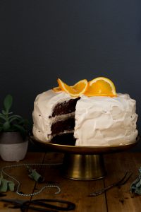 Chocolade-Sinaasappel Taart met Maple Frosting