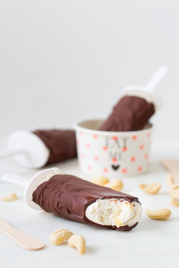 Cashew-Yoghurtijs met Chocolade