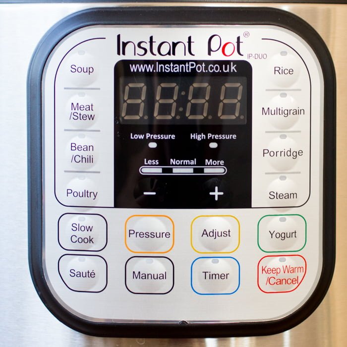 InstantPot knopjes close-up
