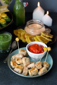 Zalmbites met Chilisaus