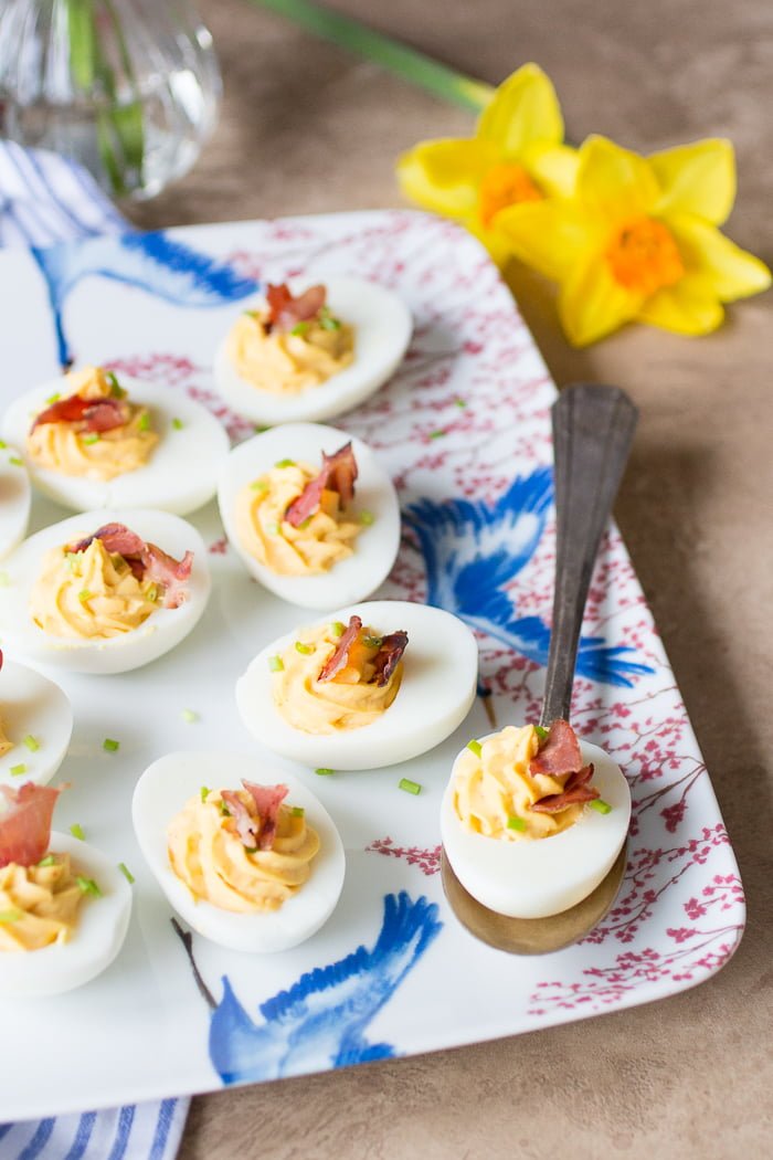 Gevulde eieren met bacon