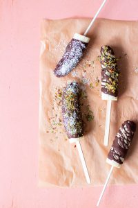 Banaan-Chocolade ijsje lactosevrij glutenvrij suikervrij paleo
