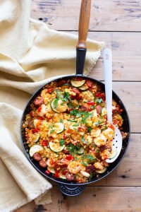 Recept Paleo Jambalaya chorizo bloemkoolrijst