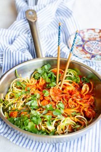 Spicy Garnalencurry met Courgetti