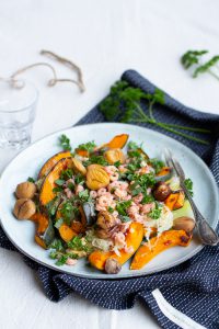 Zuurkoolsalade met garnalen